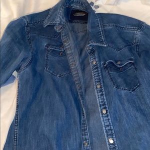 Scotch and soda Denim stretchy button up